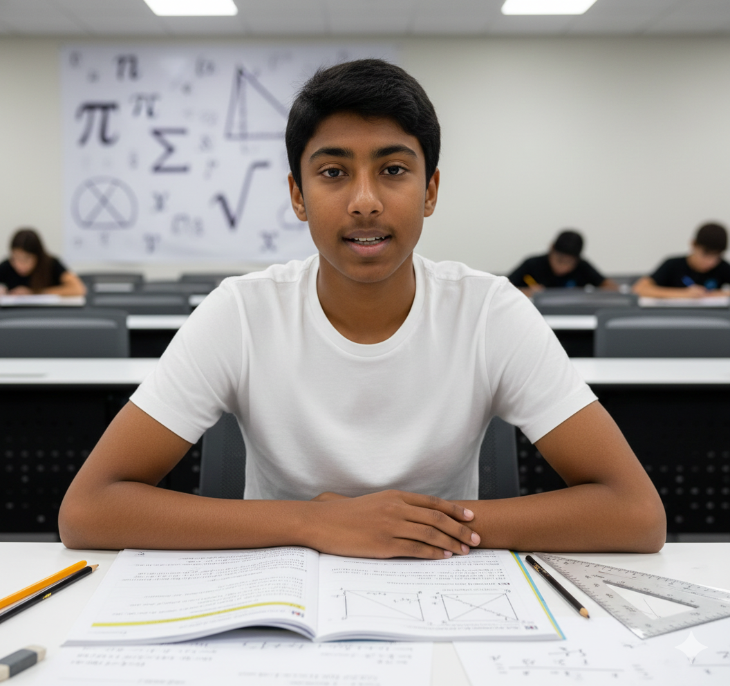 Mukund is taking math classes online from USA